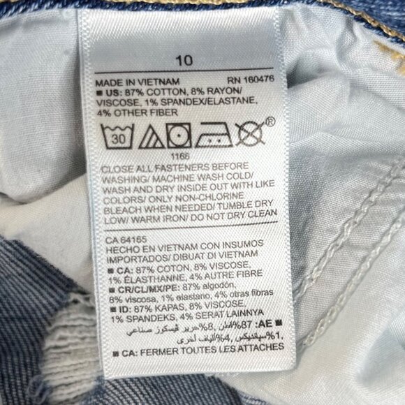 Old Navy Womens Jeans Rockstar Super Skinny MidRise Distressed Destroyed Size 10 - Picture 9 of 11